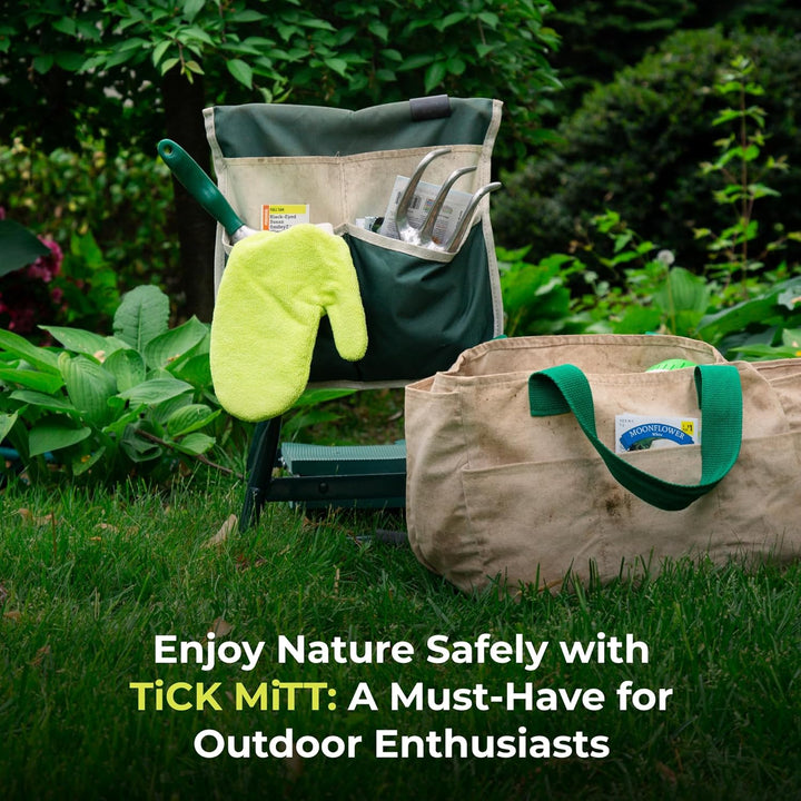 Yellow Tick Removal Glove for Humans & Pets - Safely Remove Ticks Effortlessly, Chemical-Free, Durable, Portable Tick Management Tool for Outdoor Adventures & Everyday Use