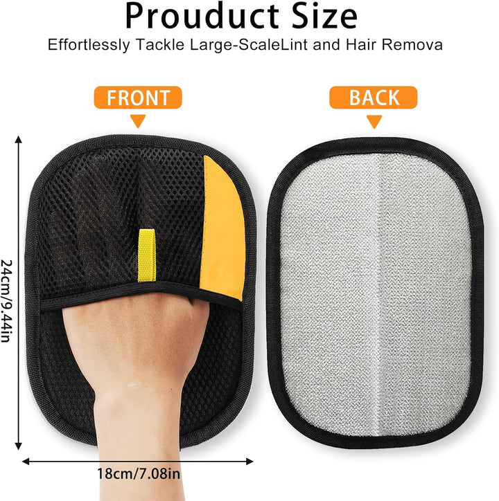 2 Pack Pet Hair Removal Glove, 2025 Washable Reusable Electrostatic Gloves Pet Hair for Cat and Dog, with Electrostatic Tech, for Carpet, Couch, Furniture