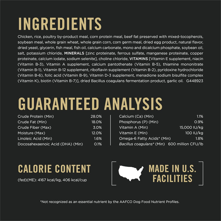 High Protein Puppy Food Shredded Blend Chicken & Rice Formula - 34 Lb. Bag