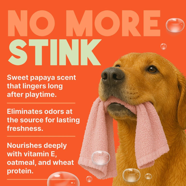 Dog Perfume, Long Lasting Papaya Cologne, Deodorizing Spray for Smelly Dogs, after Bath Detangling Spray with Vitamin E, Safe for Cats, 8Oz.