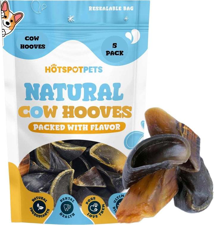 Full-Size Cow Hooves for Dogs (25 Pack) | All-Natural Long Lasting Dog Chews | Made from Grass Fed Cattle | Tasty Treat for Oral Hygiene | Fantastic Alternative for Rawhide and Bully Sticks