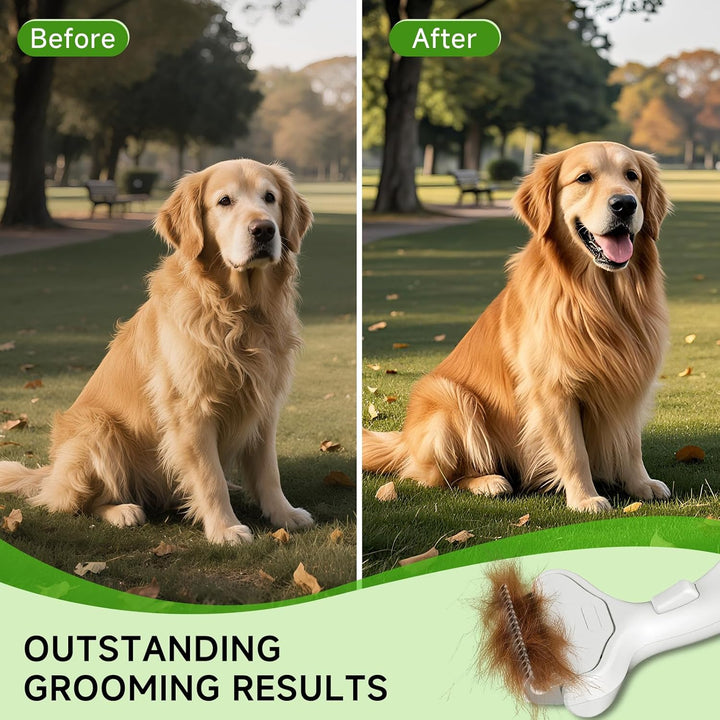 Undercoat Shedding Brush for Dogs & Cats – Professional Deshedding & Dematting Tool – Grooming Comb for Long Hair, German Shepherds & All Pets​