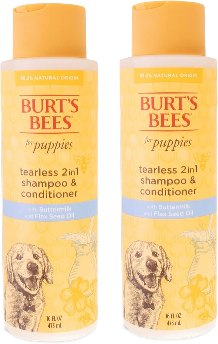 Tear Free Puppy Shampoo and Conditioner - Tearless Dog Wash for Puppies, Pet Grooming Supplies, Gentle Dog Shampoo and Conditioner, Puppy Essentials for Easy Groom, 16 Fl Oz