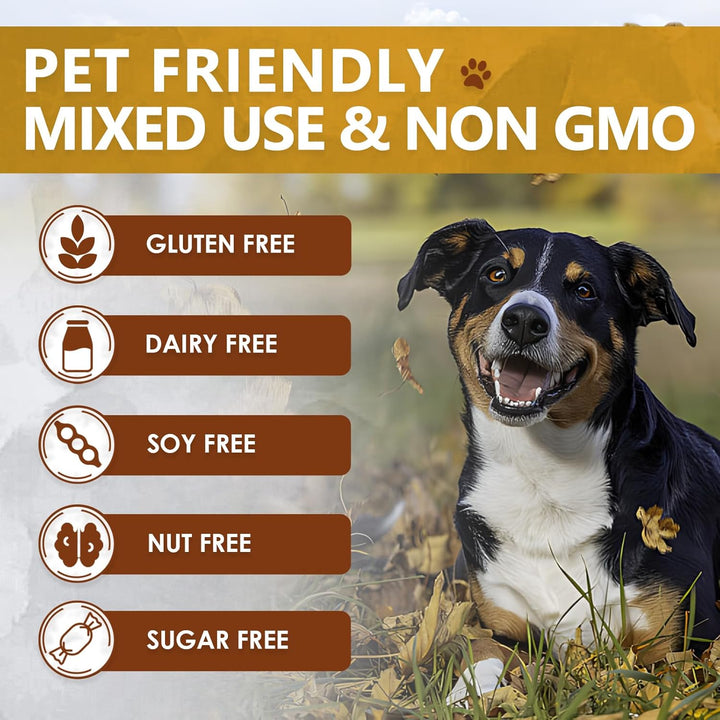 Grass-Fed Beef Bone Broth Protein Powder for Dogs & Cats - Joint & Bone Support, Healthy Fur Enhancer, Pet Food Topper for Dry & Wet, 10.58Oz