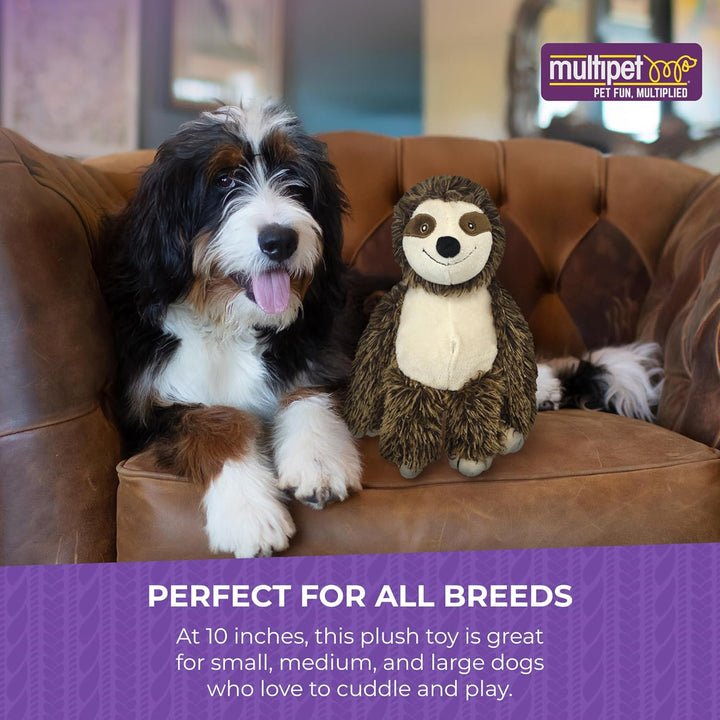 Bark Buddies Sloth Dog Plush Toy - Squeaky Dog Toy for All Dogs - Extra Soft Plush Dog Toy - Stuffed Animal Dog Toy for Cuddling & Playing - Cute Dog Pet Toy (10")