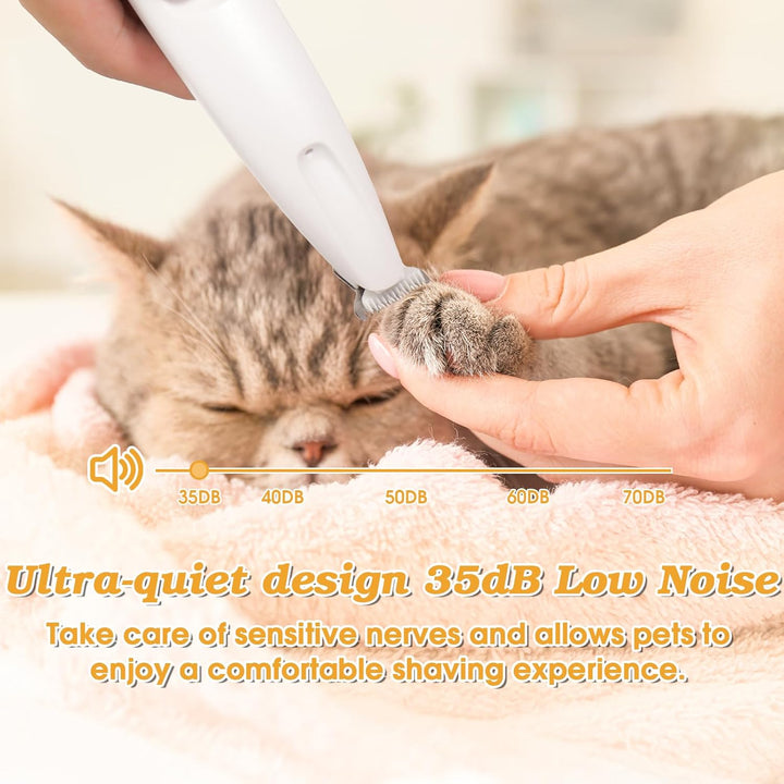 Dog Paw Trimmer, Upgraded 18Mm-Blade Electric Dog Clippers for Groomming with Led Display, Waterproof Pet Micro Precision Trimmer, Rechargeable Hair Shaver for Paws, Ears, Face, Rump and Eyes