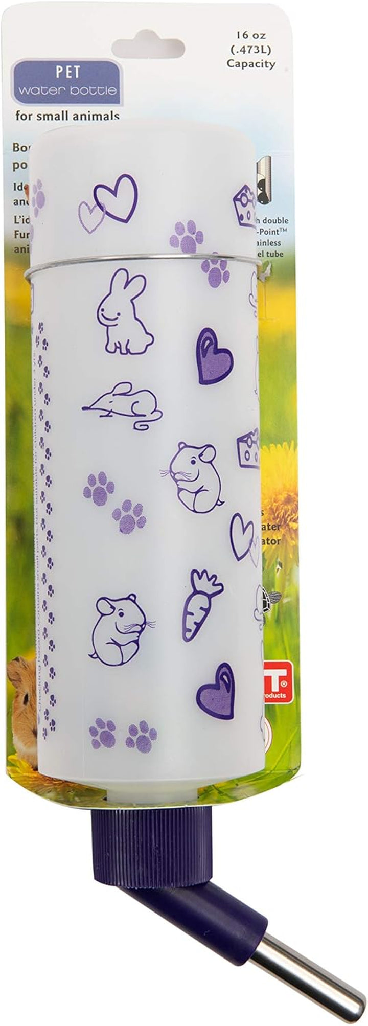 Weather Resistant Cage Water Bottles for Rabbits, Ferrets, Guinea Pigs Hamsters and Other Small Animals. (8-Ounce)