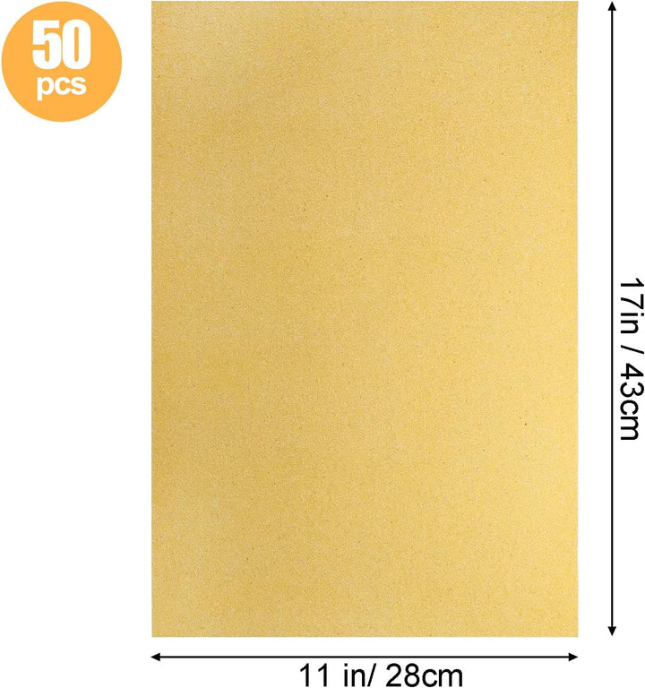 50 Pieces Gravel Liner Paper for Bird Cage, 11 X 17 Inch Birdcage Liner Pet Bedding Accessories, Parrot Cage Sandpapers