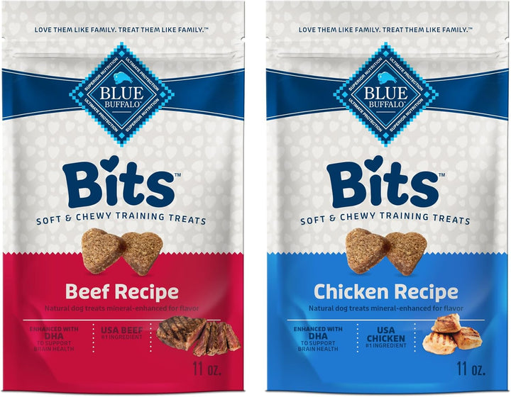 Bits Soft Dog Treats for Training, Made with Natural Ingredients & Enhanced with DHA, Chicken Recipe, 19-Oz Bag