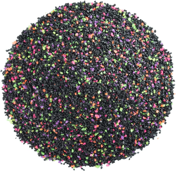 Aquarium Sand 5 Pounds, Black with Highlights, Complements Tanks and Décor, (AQ-78485)