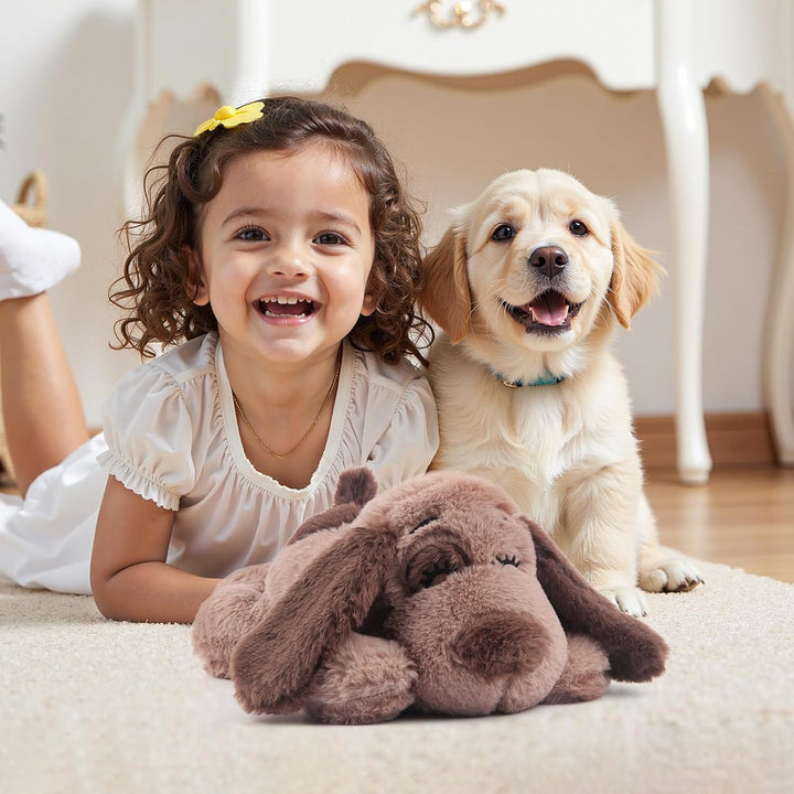 Beverly Shark Puppy Heartbeat Toy Dog Anxiety Relief Calming Aid Puppy Heartbeat Stuffed Animal Behavioral Training Sleep Aid Comfort Soother Plush Toy for Puppies Cats