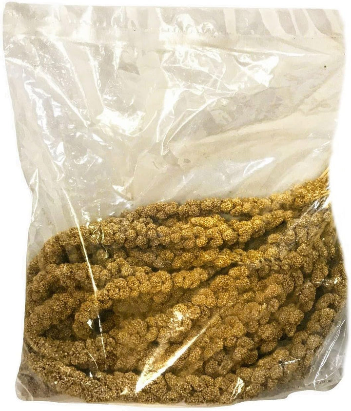 Premium Non-Gmo Spray Millet Treat | Hand-Harvested Bird Snack | 100% Edible Tops | Sun-Dried Supplement for Parakeets, Cockatiels, Finches, Lovebirds, Canaries