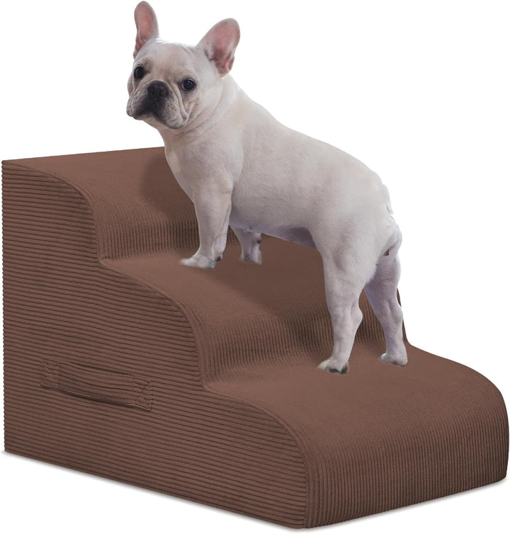 Dog Stairs for Small Dogs and Cats, 20" H 4 Steps Dog Ramp for High Beds, Couch, Sofa, Waterproof Pet Stairs with Removable Washable Cover, Non-Slip Sturdy Pet Steps