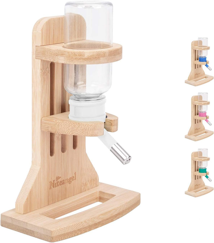 Water Bottle with Stand for Syrian Dwarf Hamsters Gerbils Mice Rats Degus Small Pet Rodents(White)