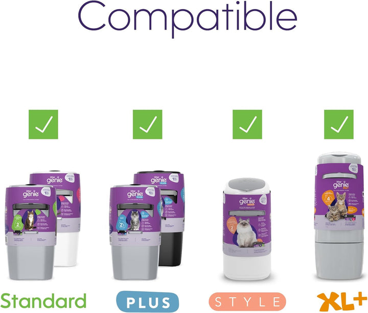 Refill Bags | Jumbo 2-Pack, 56 Total Ft | up to 8 Months of Supply in 2 Cartridges | Ultimate Odor Control Cat Litter Bags