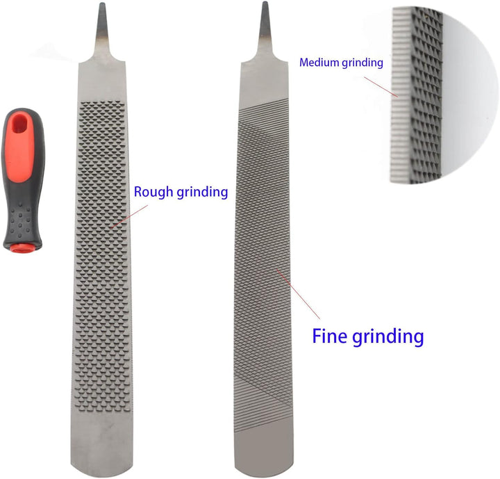 18 Inch Hoof Rasp, Horseshoe File with Rubber Handle, Carbon Steel Farrier File Tool, Suitable for Horse/Goat/Cow/Donkey/Animal Hooves, Strong