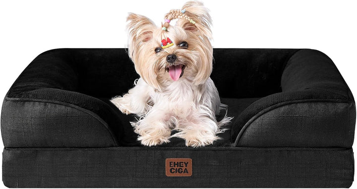 Orthopedic Dog Beds for Extra Large Dogs 44X32Inch, Waterproof Memory Foam XL Pet Bed with Sides, Non-Slip and Egg-Crate Foam Big Dog Couch Bed with Washable Removable Cover, Grey