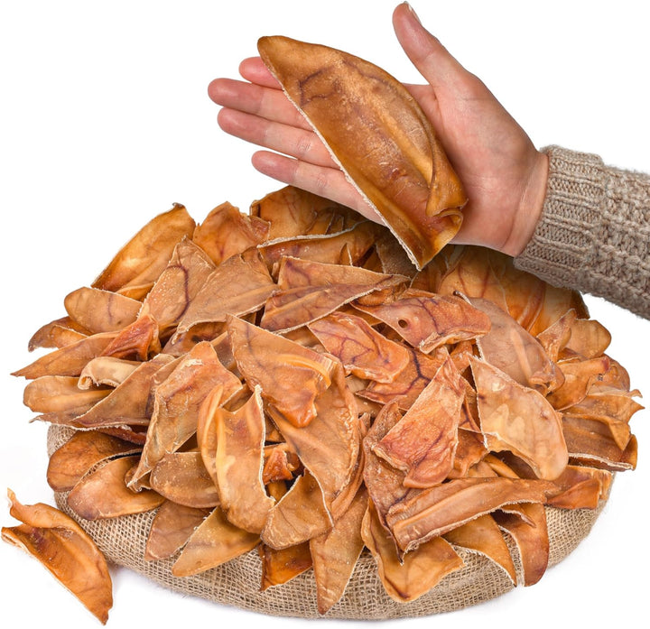 Pig Ears for Dogs (100 Count) | Single Ingredient Dog Chews | Healthy Pig Ears | Natural Treats | Rawhide Alternative | Healthy Treats for All Dogs