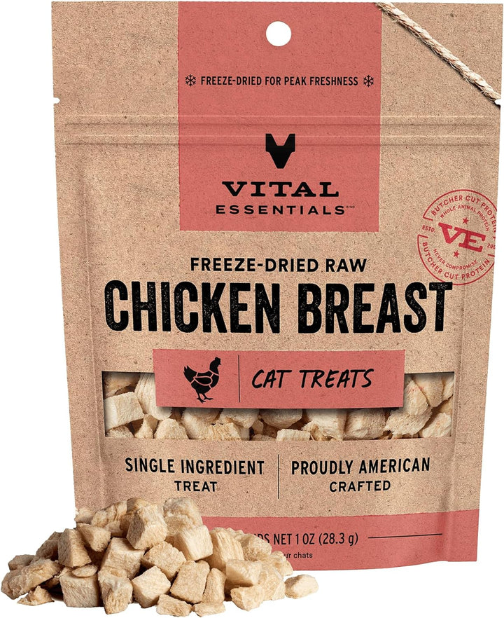 Chicken Hearts Cat Treats, 1 Oz | Freeze-Dried Raw | Single Ingredient | Grain Free, Gluten Free, Filler Free