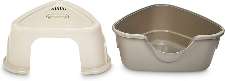 Cat Litter Box with Lid, No-Mess, Standard, Unisex, Charcoal, 26 in X 23 in X 20 In