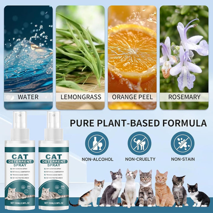 Cat Deterrent Spray,Natural Safe Upgraded Scratch Deterrent Training Aid for Furniture,Sofas,Rugs,Curtain Protection