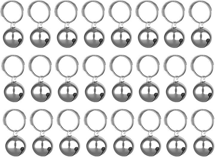 3 Pack Pet Bells for Dog Cat Collar Charm Pet Pendant Accessories Stainless Steel Anti-Lost Training Bells for Collars Pet Pendant Accessories 1/2-Inch Silver