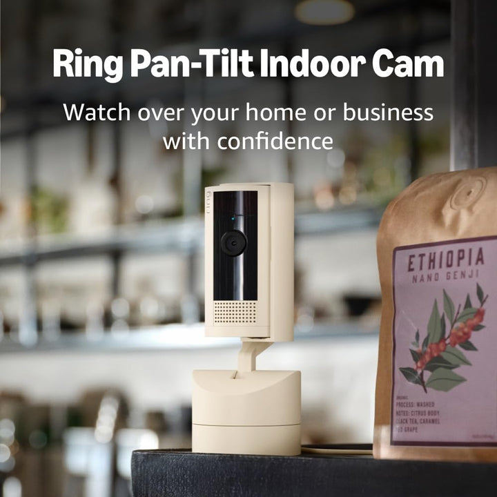 Pan-Tilt Indoor Cam | See All around Your Home or Business with 360° Pan Coverage, HD Video, plus Two-Way Talk (2024 Release) | Black