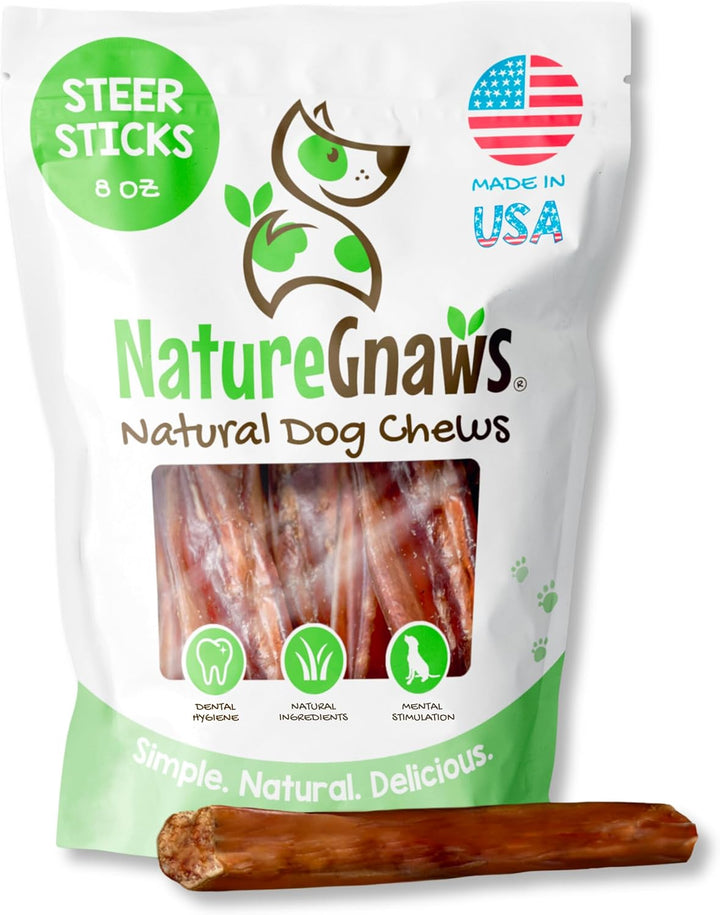 Bully Sticks for Dogs 11-12" (8Oz) - Mixed Thickness - Long Lasting for Aggressive Chewers and Large Dogs - Natural Beef Dog Chew Bones