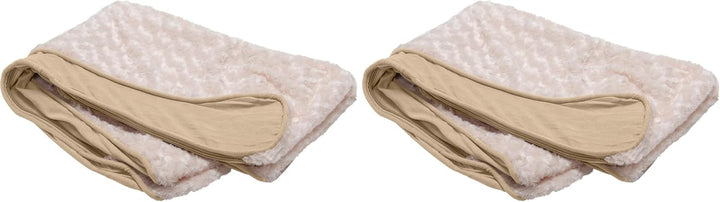 Dog Bed Liner Water-Resistant Contour Luxe Lounger Foam Mattress Protector Cover - White, Large