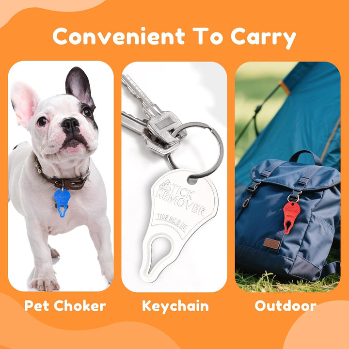 3 Pack Portable Tick Removal Tools, Tick Remover Tools for Dogs, Pets and Humans, Efficient, Safe and Reliable, Tick Key Essentials for Outdoor Activities