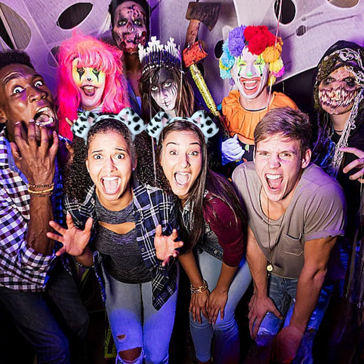 Dalmatian Ears Headband Dog Ears Headband for Women Costume Hair Accessories for Halloween Party Cosplay (Dalmatian Ears, One Size)