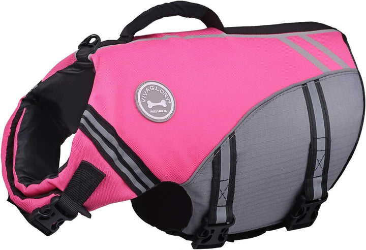 Sports Style Dog Life Vest, Dog Life Jacket for Swimming & Boating, Ripstop & Buoyancy for Puppy Doggy, Lifejacket with Handle, M, Blue