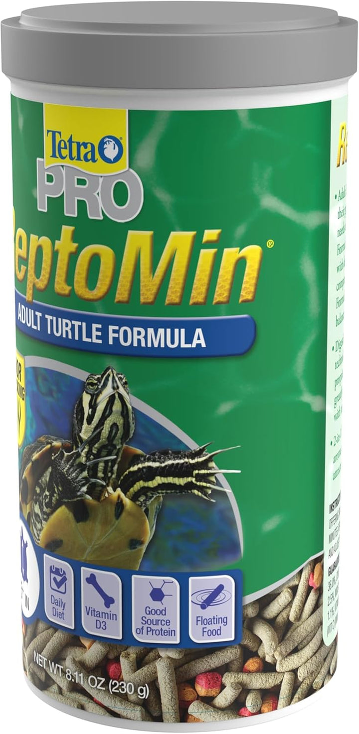 fauna PRO Reptomin Pro Sticks Adult Turtle Formula Daily Diet for Aquatic Turtles, 8.11 Oz