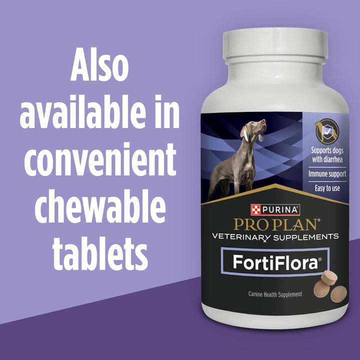 Purina Pro Plan Veterinary Supplements Fortiflora Dog Probiotic Supplement, Canine Nutritional Supplement - 30 Ct. Box