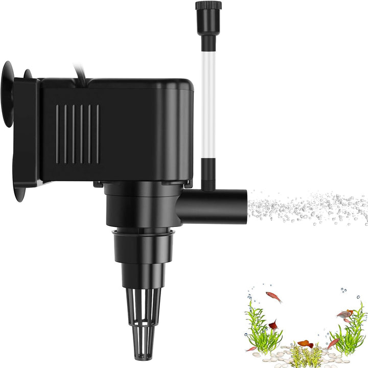 Aquarium Powerhead Pump Circulating Water Pump 135 GPH for 10-40 Gallon Aquariums with Aerating Features
