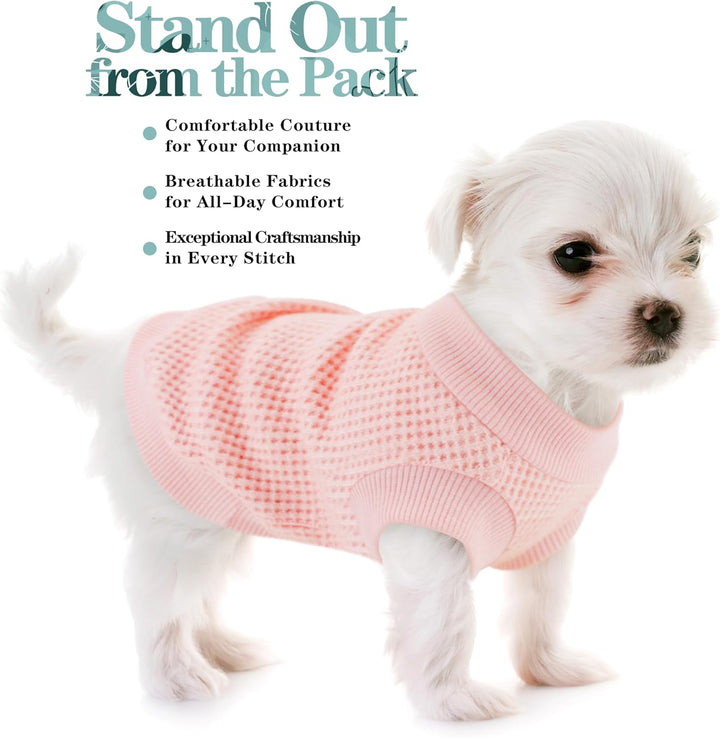 Cozy and Functional Dog Shirts for Small Puppies: Stretchable Pink Attire with Easy-On Design, Ideal for Chihuahuas and Yorkies - Enhance Comfort and Playfulness on Chill Days Medium