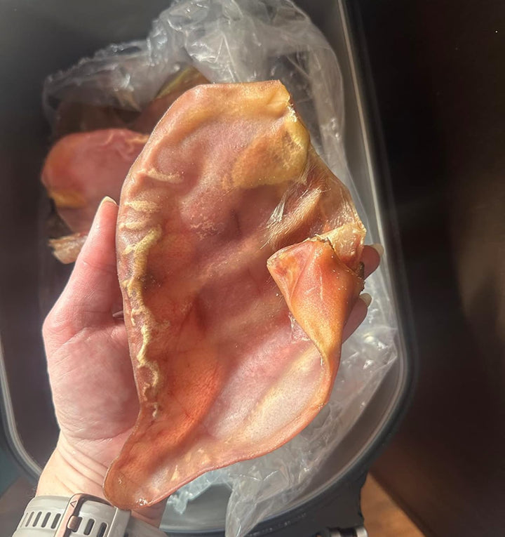 All Natural Jumbo Whole Pig Ears for Dogs (100 Pack) – 100 Natural Pork Ear Dog Treat by , 2.5 Pound