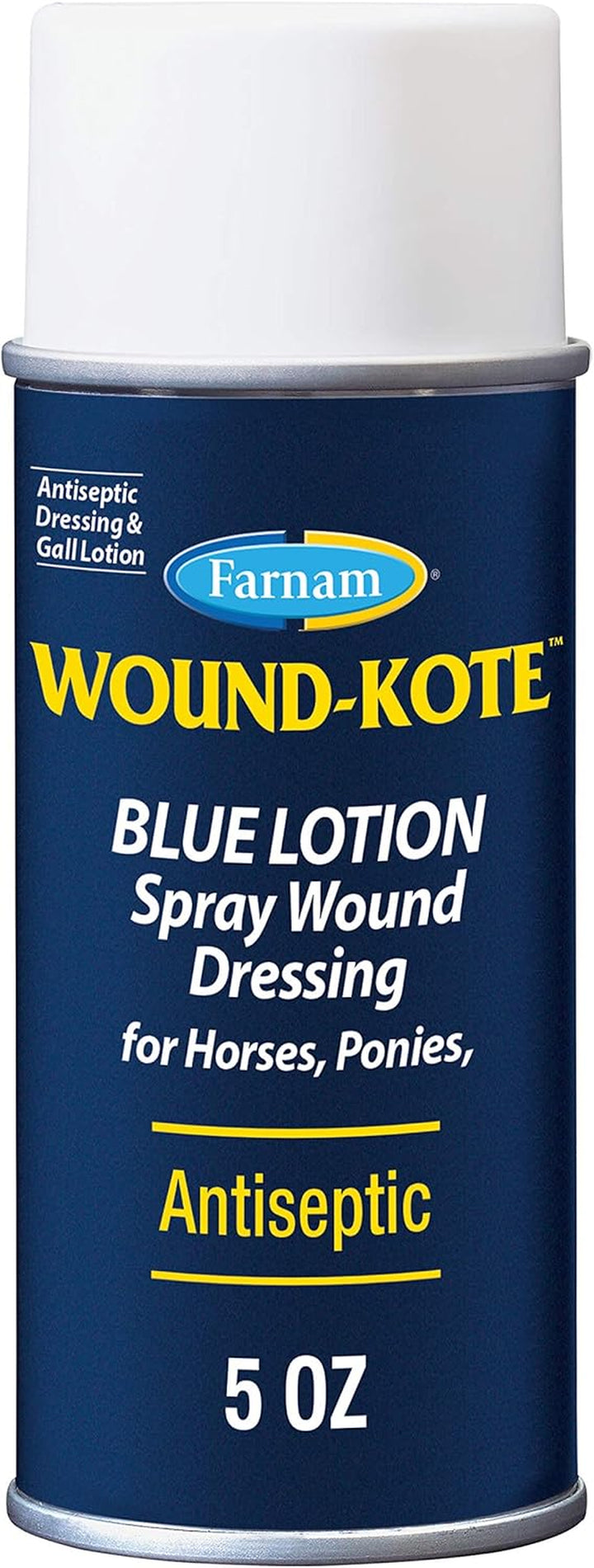 Wound-Kote Blue Lotion Spray Horse Wound Care for Use on Horses and Dogs, Antiseptic Properties, for Minor Wounds, Cuts and Sores, 7 Oz.