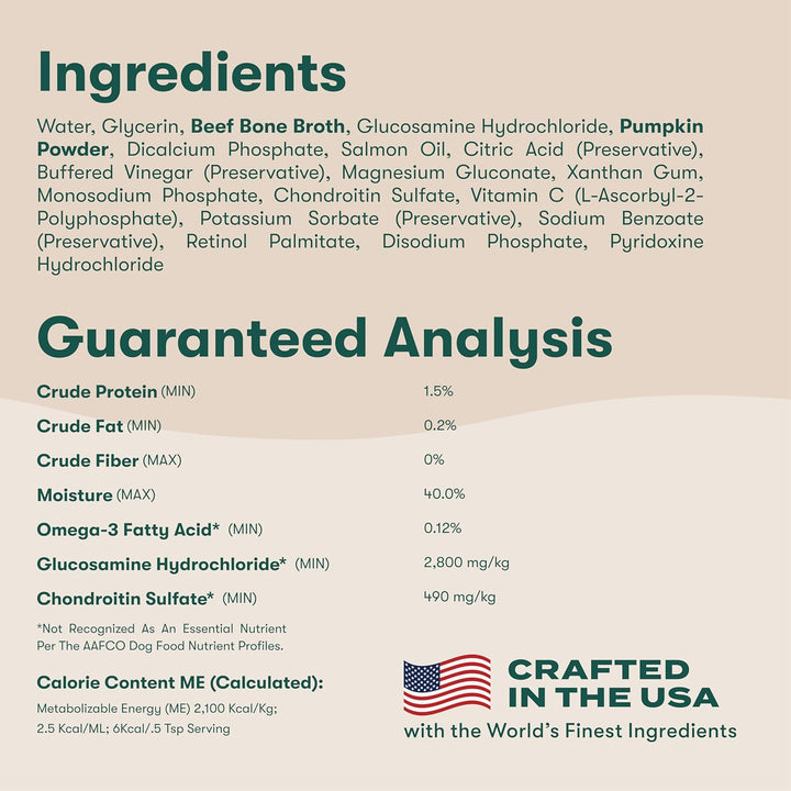 Kibble Sauce for Dogs - Premium Dog Food Kibble Topper Sauce & Flavor Booster Made with Beef Bone Broth - All-Natural Ingredients, No Additives or Fillers - 12 Oz