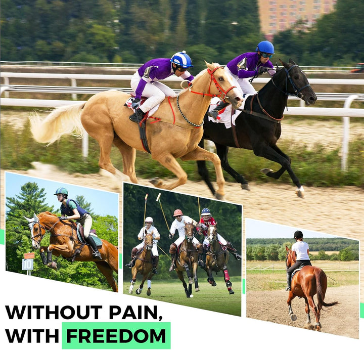 Reusable Gel Horse Ice Boots (Set of 2) - Adjustable Leg Wraps for Cooling Relief on Hocks, Knees & Ankles, Durability & Cooling in Active Horses