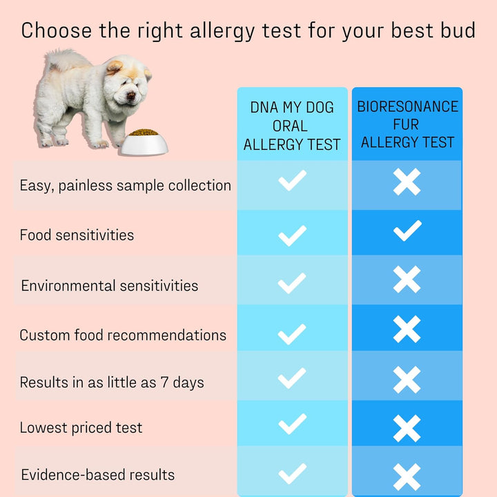Vet-Recommended and Most Accurate Allergy Test for Itchy, Sensitive Dogs | Cheek Swab – the Gold Standard of Testing | Tests for All Common Food & Environmental Allergens | Custom Report