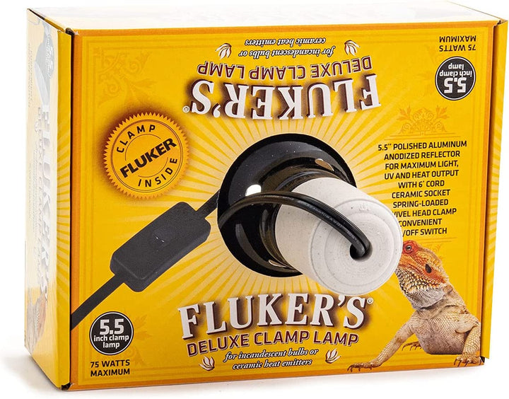 Repta-Clamp Lamp, Heavy Duty Clamp Light for Reptile Tanks and Terrariums, UL/CUL Approved, Great for Reptile Basking, 75-Watt Maximum with On/Off Switch, 5.5"