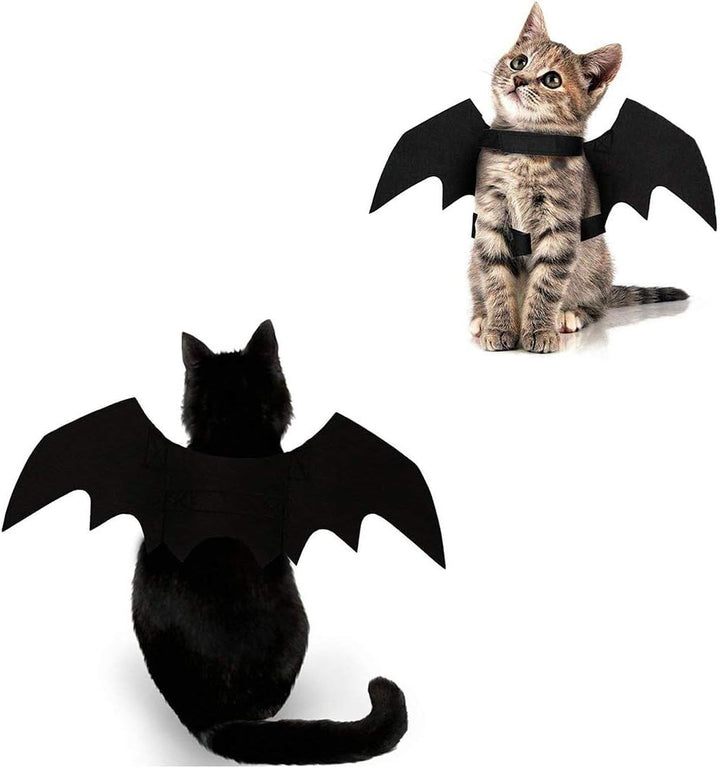Cat Halloween Costume Bat Wings Pet Apparel Halloween Party Dress up Accessories for Cat Small Dogs Puppy Kitty Kitten Boy or Girl