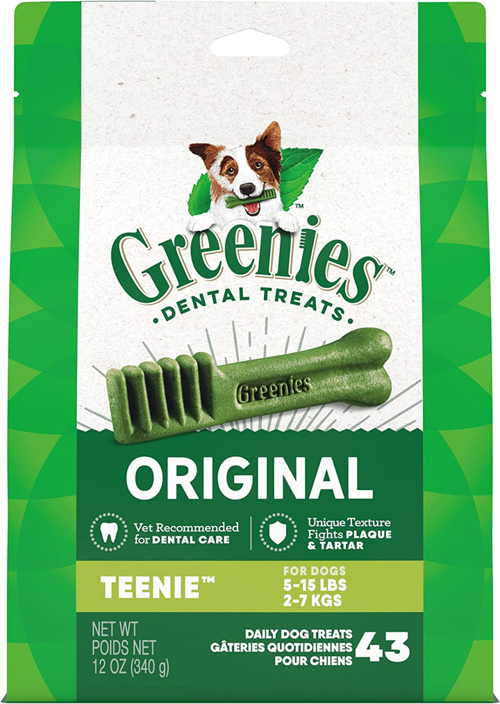 Original Teenie Dental Dog Treats, 36 Oz. Pack (130 Treats)