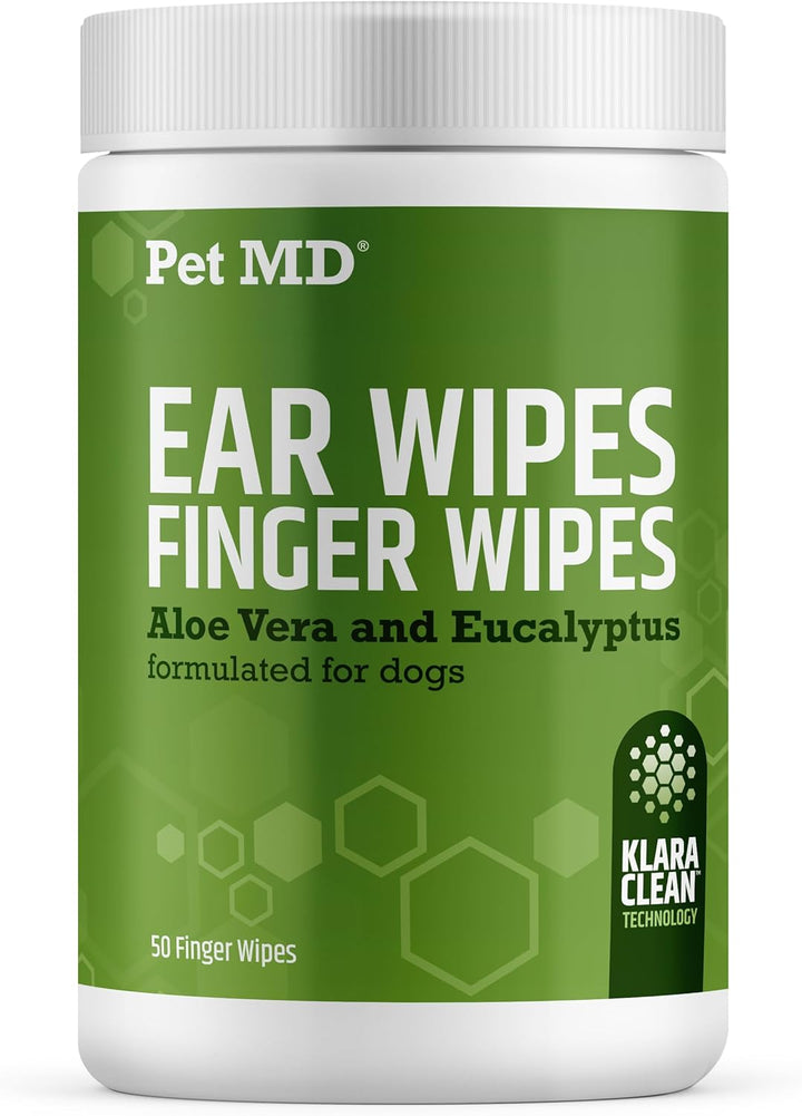 - Dog Ear Cleaner Wipes - Otic Cleanser for Dogs to Stop Ear Itching, and Infections with Aloe and Eucalyptus - 100 Count