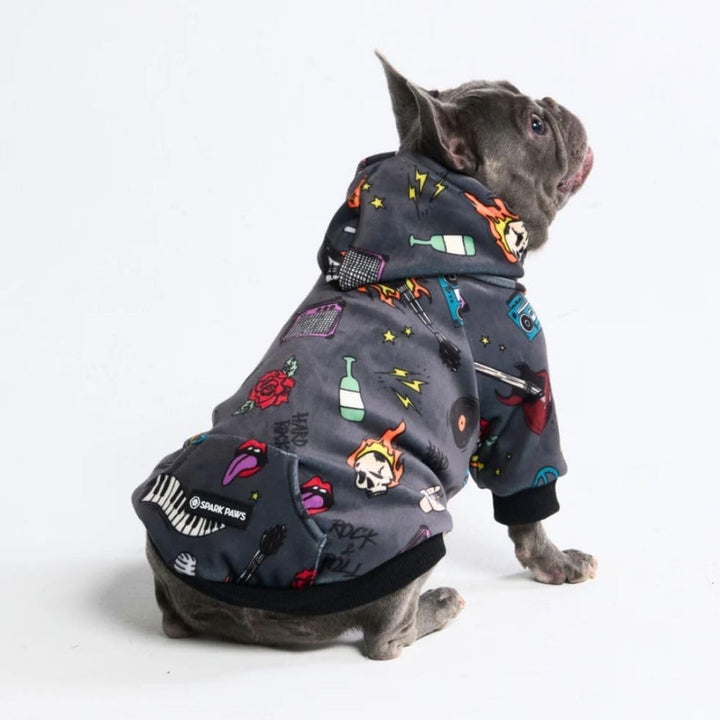 Dog Hoodie – Premium Dog Sweater for Small, Medium, and Large Dogs | Warm Outfits for French Bulldogs, Pitbull, Puppy, Winter Jacket Alternative - Cyber Punk - 3XL