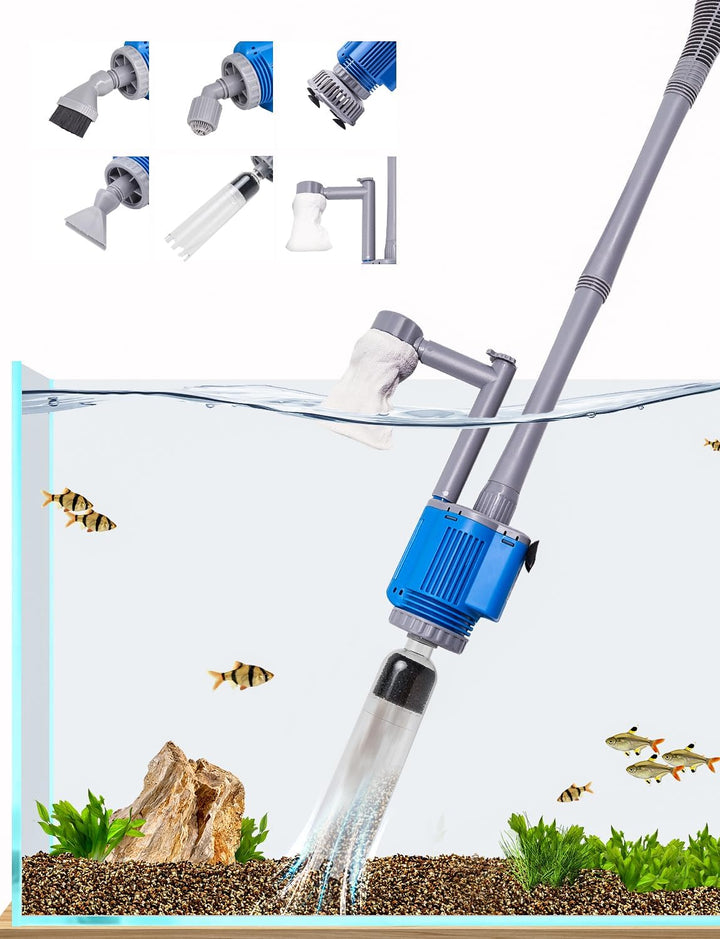 Aquarium Gravel Cleaner - Electric Automatic Removable Vacuum Water Changer Sand Algae Cleaner Filter Changer 110V/28W