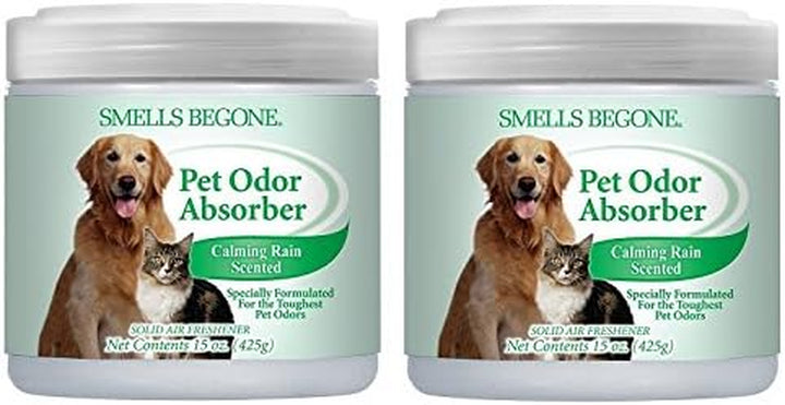 Air Freshener Odor Absorber Gel - 15 Oz, Pack of 2 - Absorbs and Eliminates Odor in Pet Areas, Bathrooms, Cars, & Boats - Made with Essential Oils - Fragrance Free