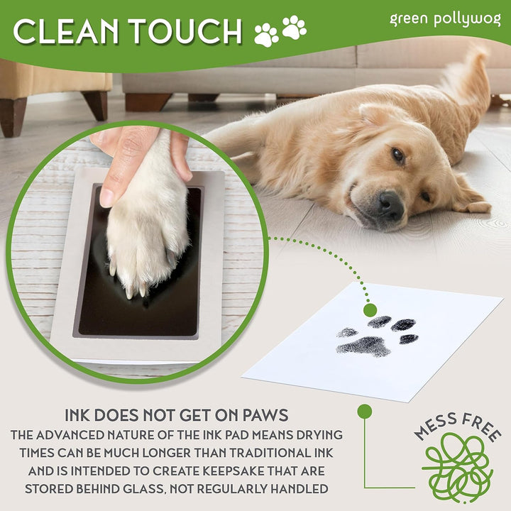 | Extra-Large Clean Touch Inkless Ink Pad for Pets | Paw/Nose Prints for Dogs & Cats Non-Toxic | Paw Print Stamp Kit | Dog Paw Print Kit | Cat Footprint Keepsake (1-Pack)