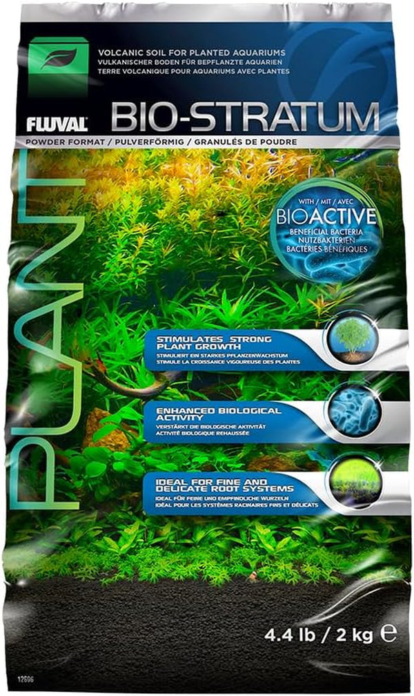 12696 Natural Mineral-Rich Volcanic Soil Bio Stratum for Planted Tanks, 4.4 Lbs. - Aquarium Substrate for Healthy Plant Development, Growth, and Color